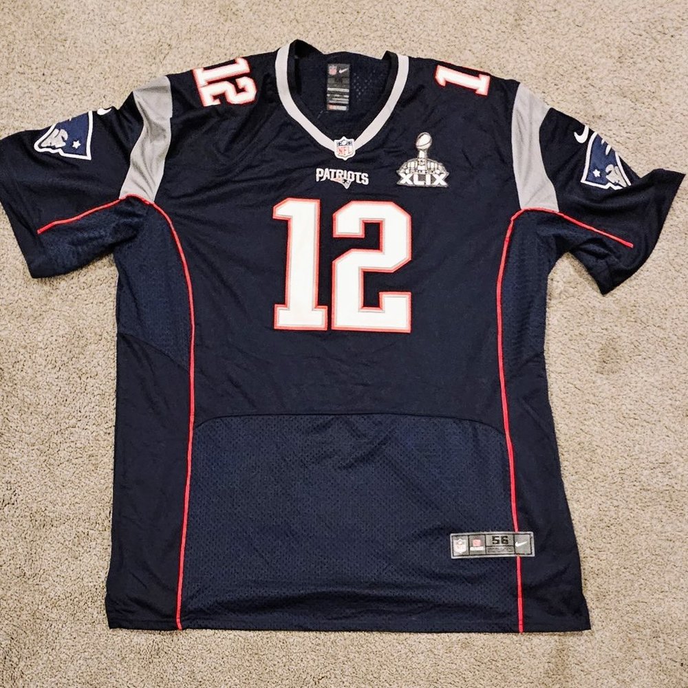 Tom Brady Patriots SB‎ 49 XLIX Jersey XXL - Screen Printed Signature Replica - Picture 6 of 6